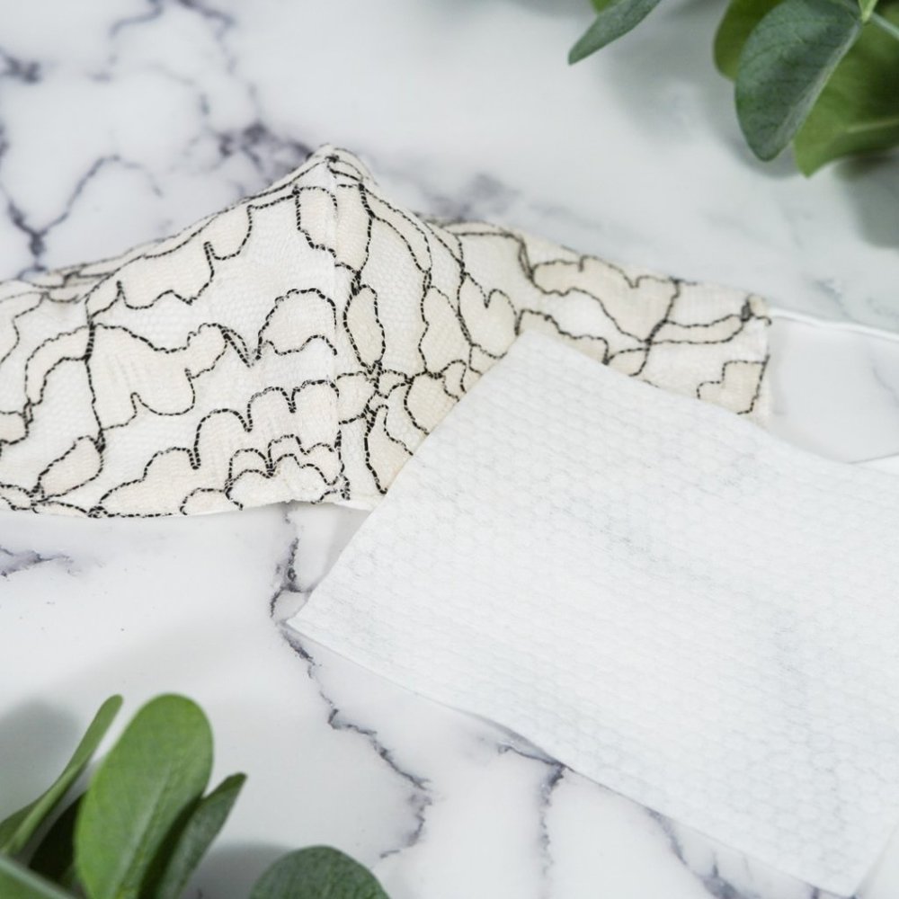 Charming face mask, 3 layers with filter pocket - Picture 6 of 8